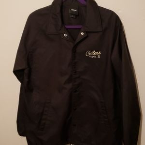 Cutlass track faux leather jacket